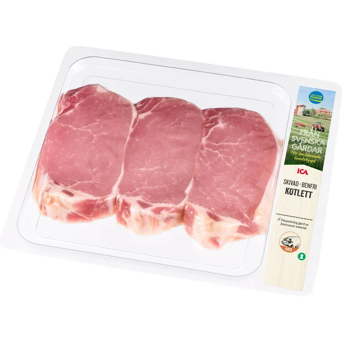 Kotlett benfri skivad ca 450g ICA | Handla mat online från din lokala ...