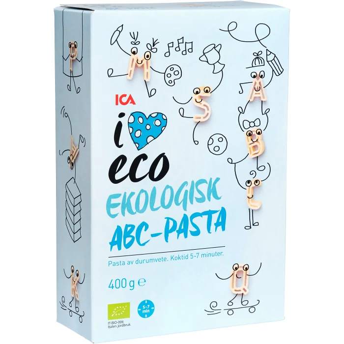 ABC-pasta 400g ICA I love eco