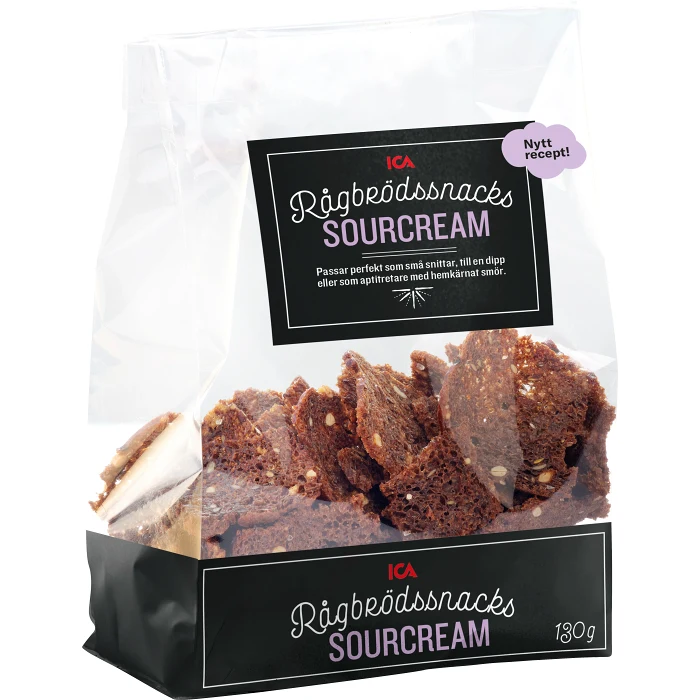 Rågbrödssnacks Sourcream 130g ICA