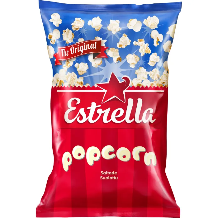 Popcorn Färdigpoppade Saltade 65g Estrella