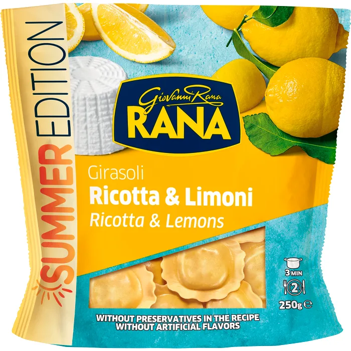 Girasoli Ricotta & Citron Färsk 250g Rana