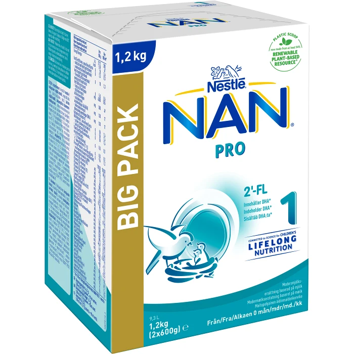 NAN Pro 1 0 mån BP 1200g Nestle