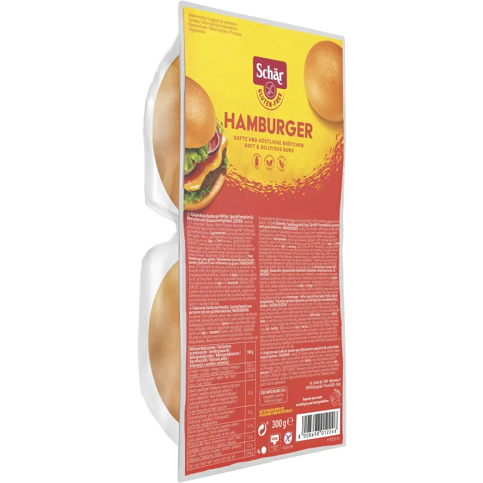 Hamburgerbröd Glutenfri Laktosfri 300g Schär