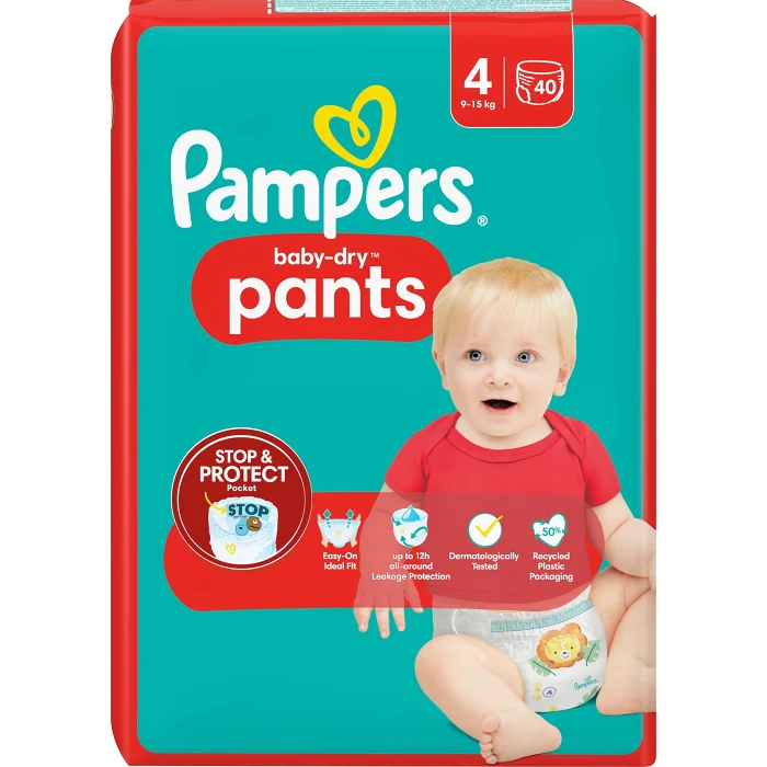 Byxblöjor Baby Dry Pants Strl 4 9-15kg 40-p Pampers