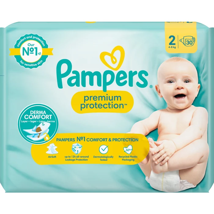 Blöjor Premium Protection New Baby Strl 2 4-8kg SIP 30-p Pampers