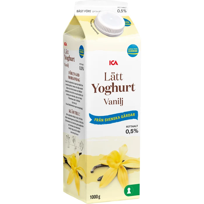 Vaniljyoghurt Lätt 0,5% 1000g ICA