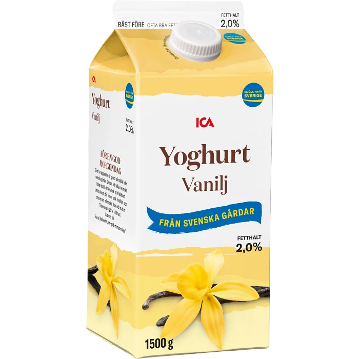 Yoghurt Vanilj Mild 2% 1500g ICA