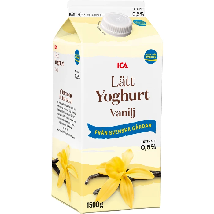 Lättyoghurt Mild Vanilj 0,5% 1500g ICA