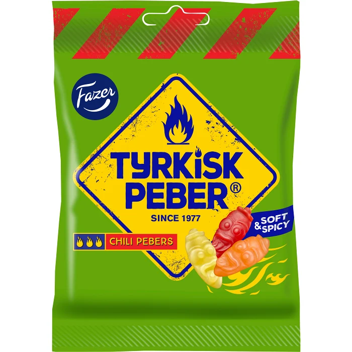 Godis Tyrkisk Peber Chili Pebers 150g Fazer
