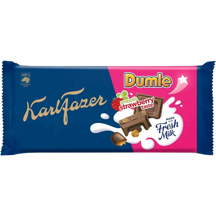 Chokladkaka Dumle Jordgubb 145g Fazer