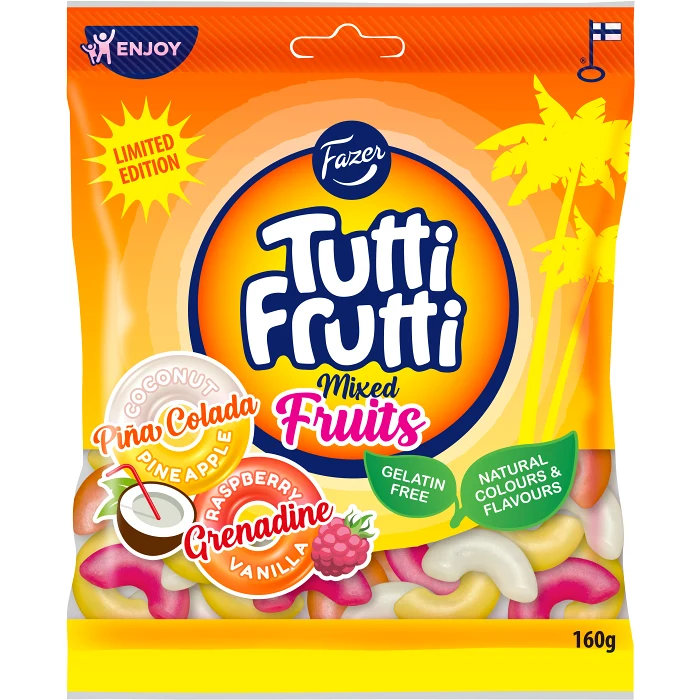 Godis Tutti Frutti Mixed Fruits 160g Fazer