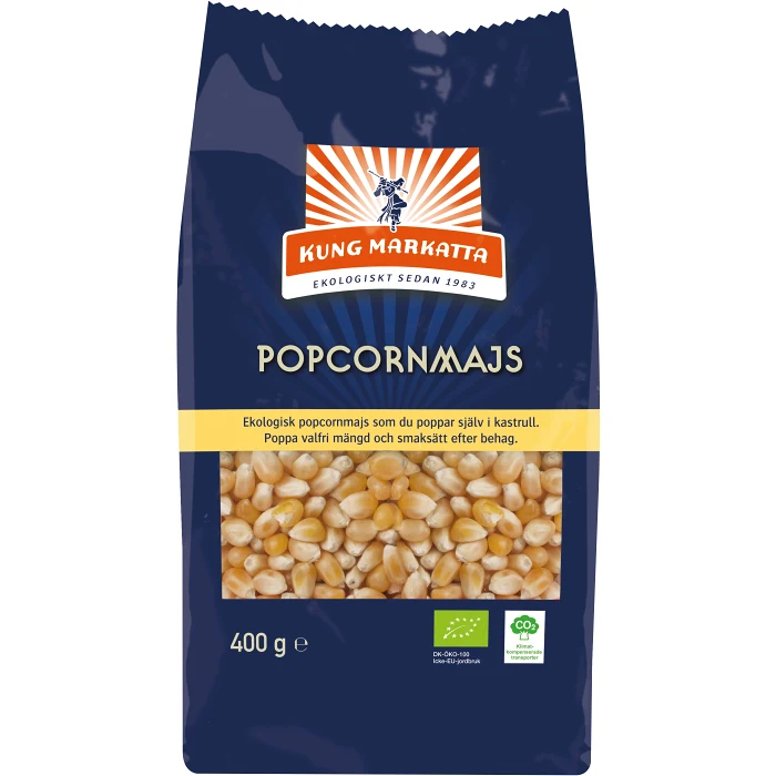 Popcorn Ekologiska 400g Kung markatta