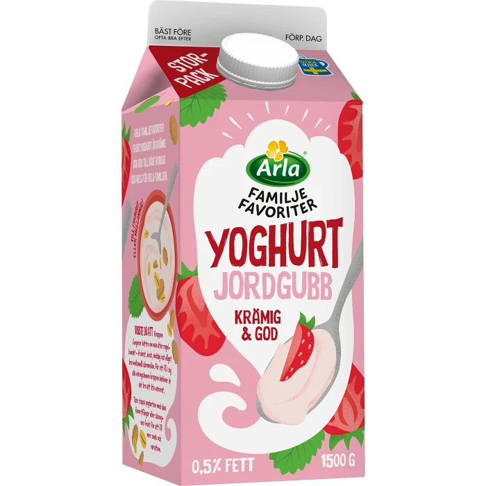 Fruktyoghurt Jordgubb Familjefavoriter 1500g Arla