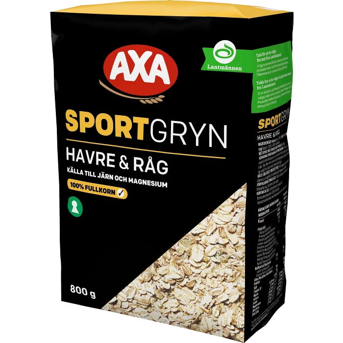 Sportgryn Havre & råg 800g AXA