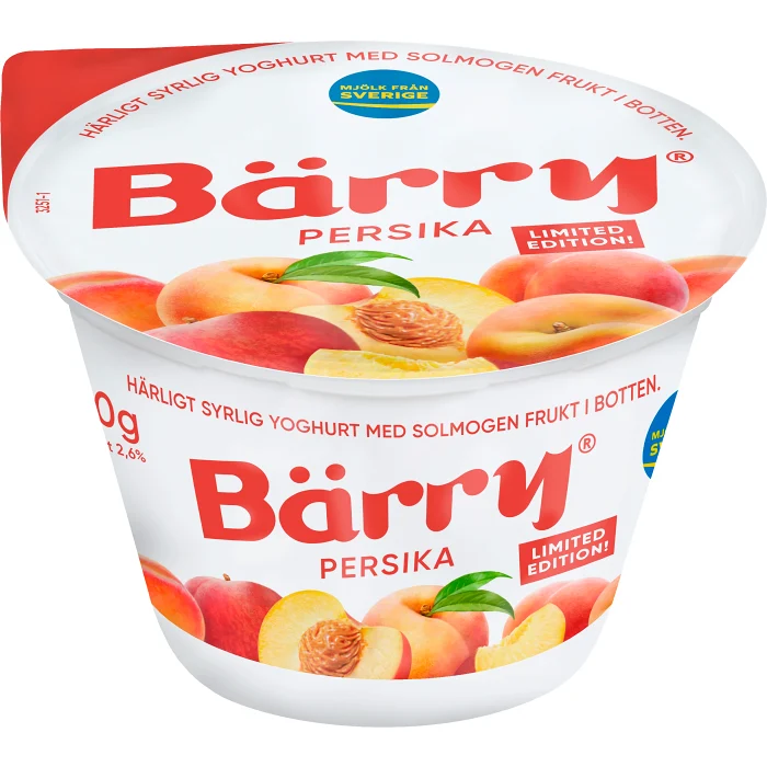 Yoghurt Persika 2,6% 250g Bärry