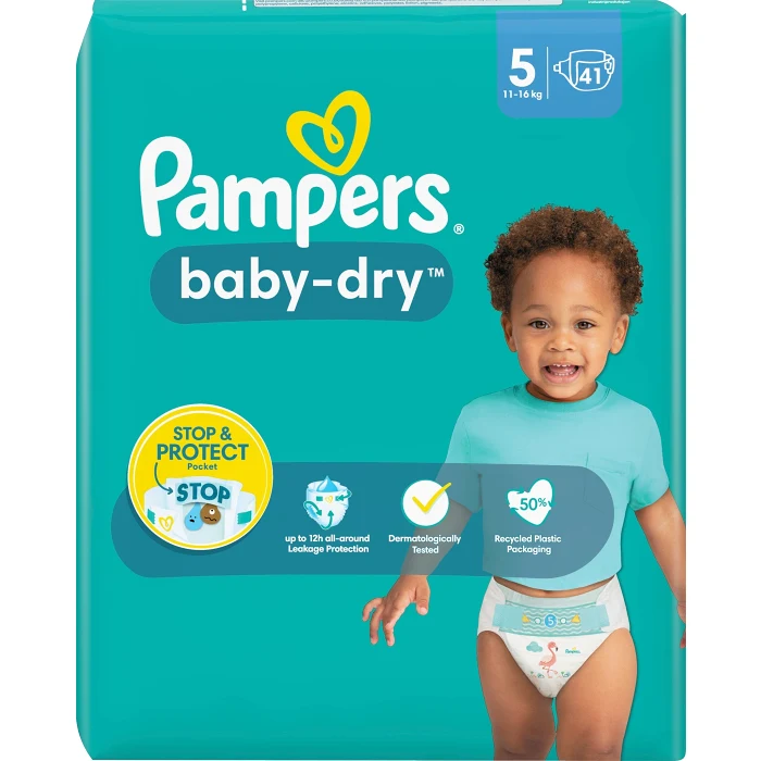 Blöjor Baby Dry 5 12-17kg 41-p Pampers