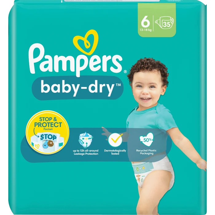 Blöjor Baby Dry 6 15+kg 35-p Pampers