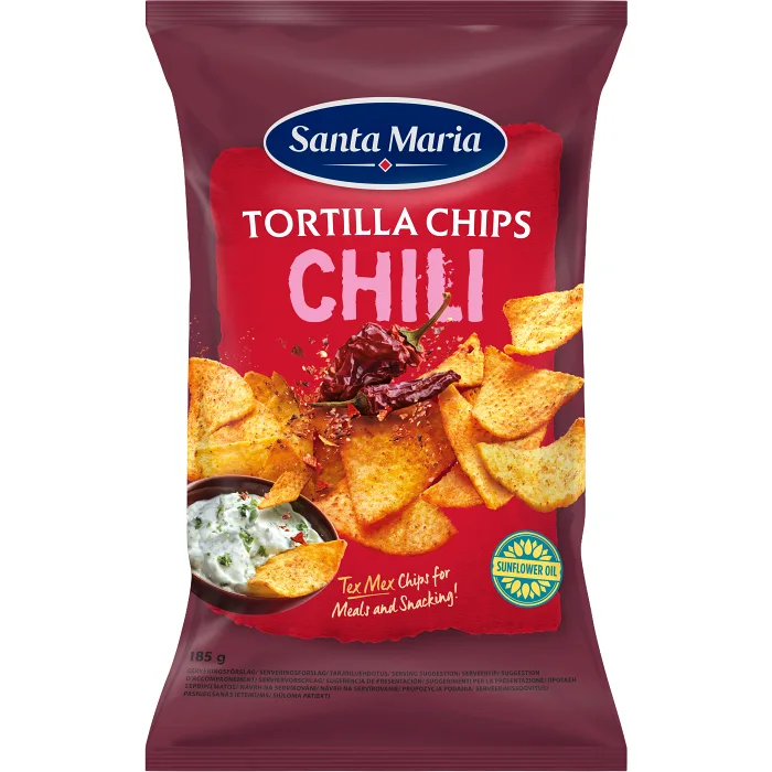 Tortilla Chips Chili 185g Santa Maria