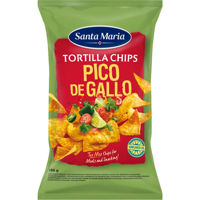Tortilla Chips Pico de Gallo 185g Santa Maria