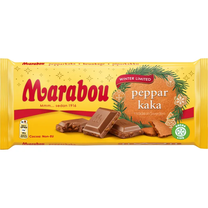 Chokladkaka Pepparkaka 185g Marabou