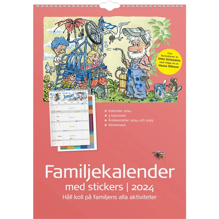Väggkal Familj stickers 2024