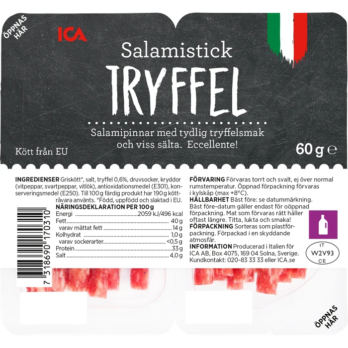 Salamisticks Tryffel 60g ICA
