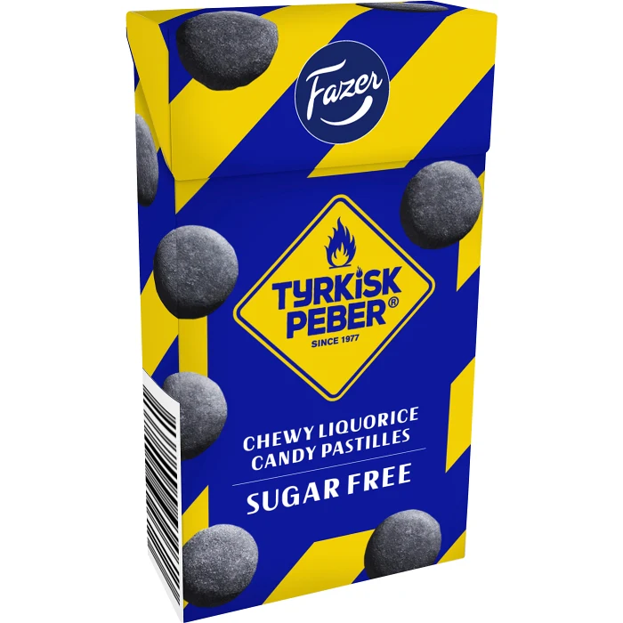 Godispastiller Tyrkisk Peppar socker fri 40g Fazer