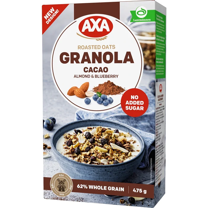 Granola Cacao, Almond & Blueberry 475g AXA