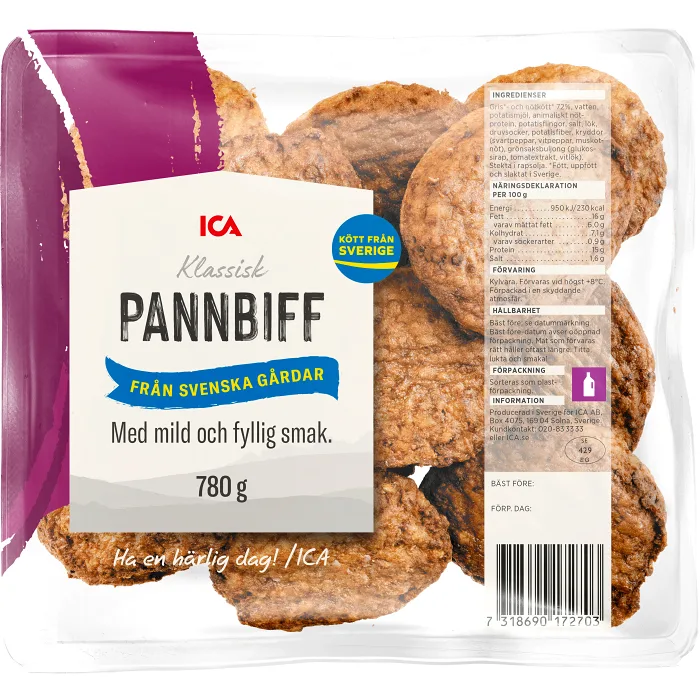 Pannbiff 780g ICA