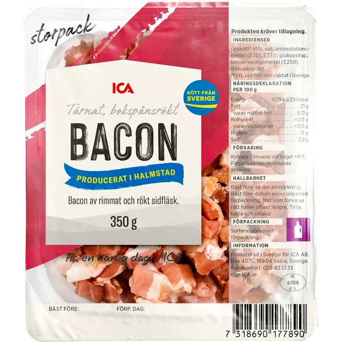 Bacon Tärnad 350g ICA