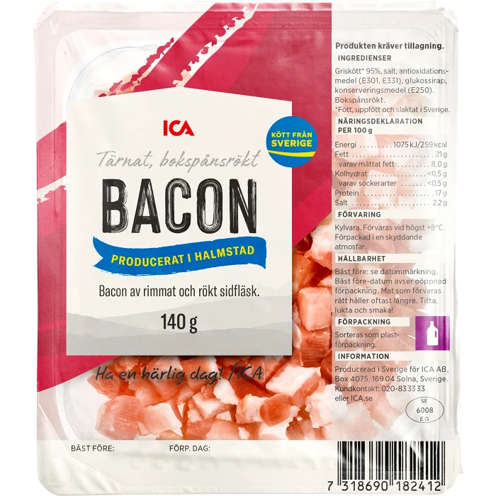 Bacon Tärnad 140g ICA
