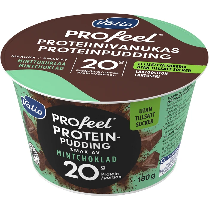Proteinpudding Mintchoklad PROfeel Laktosfri 180g Valio