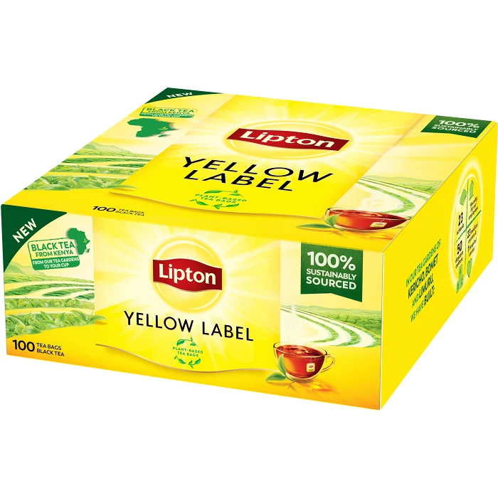 Svart Te Yellow label 100p Lipton