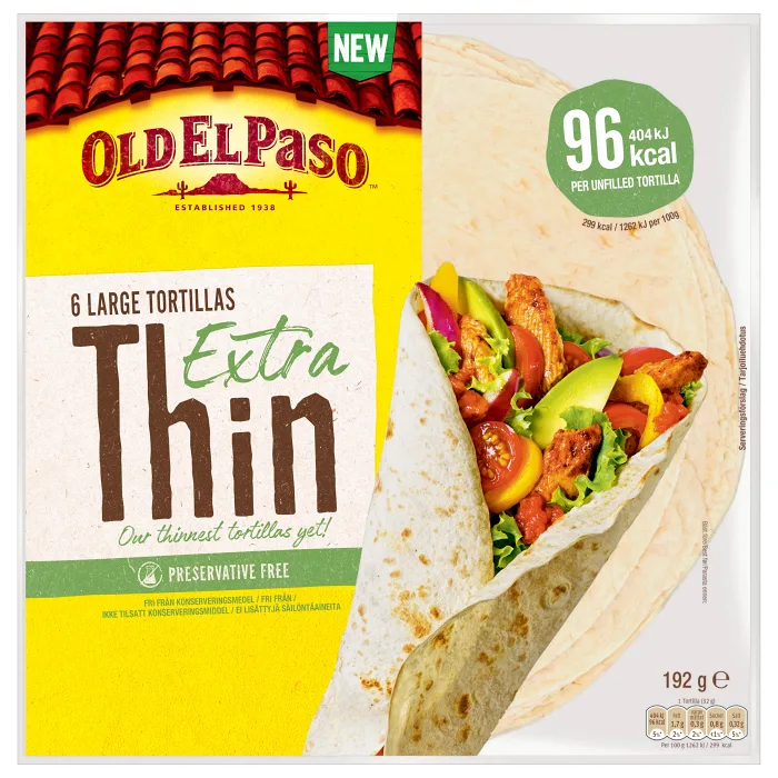 Extra Thin Tortilla 192g Old el Paso