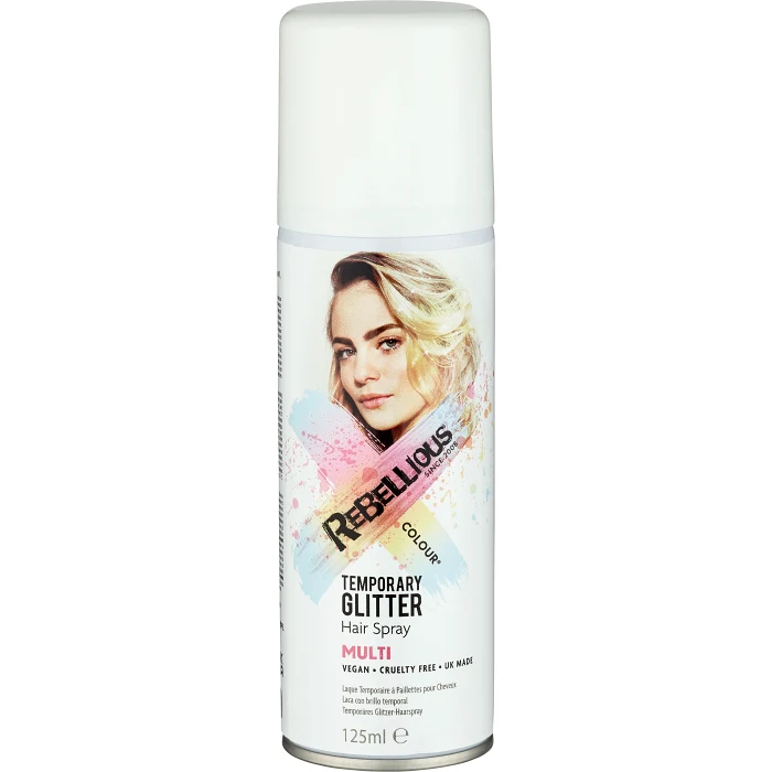 Färgspray Temporary Glitter Multi 125ml Rebellious