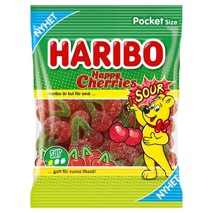 Godis Happy Cherries Sour 75g Haribo