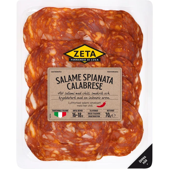Salami Spianata Calabrese 70g Zeta