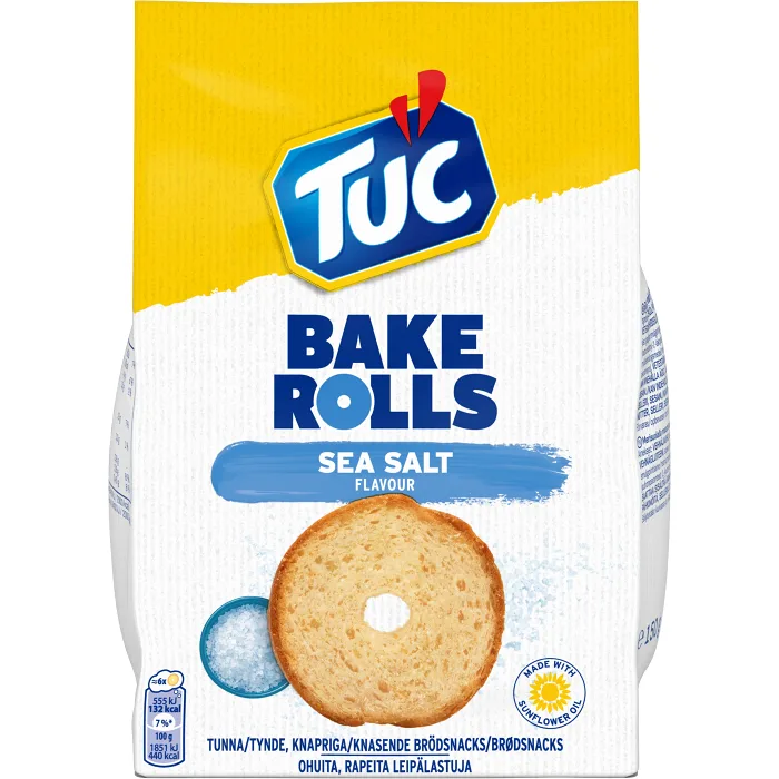 Bake Rolls Salt 150 g Tuc