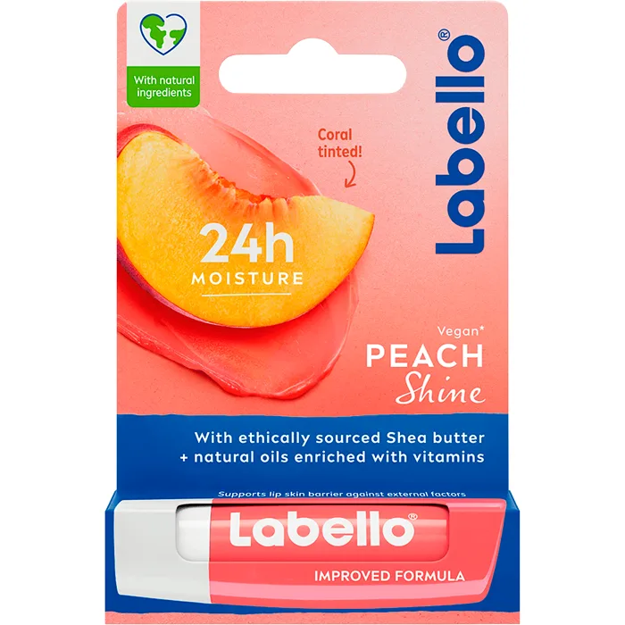 Läppbalsam Peach Shine 1-p Miljömärkt Labello