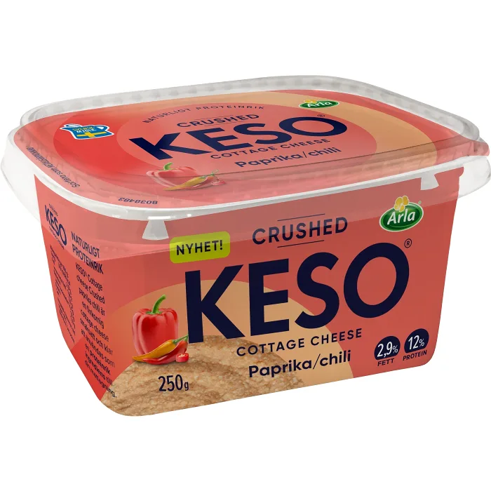 Cottage Cheese crushed Paprika Chili 2,9% 250g KESO®