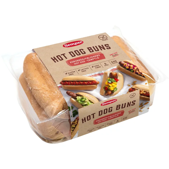 Hot Dog Buns 240g Semper