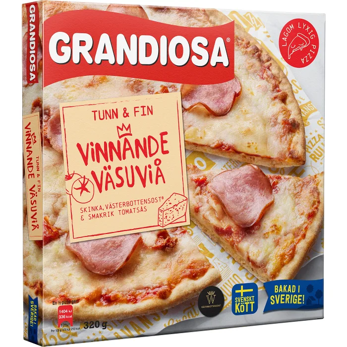 Pizza Vinnande Väsuviå 320g Grandiosa