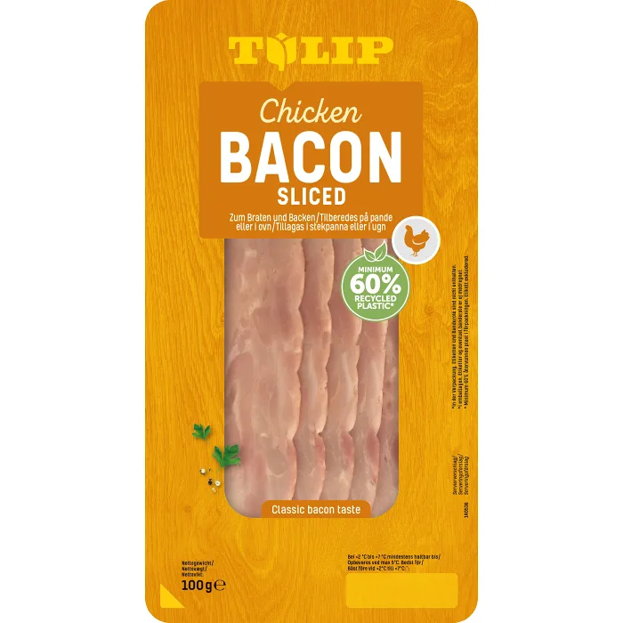 Bacon Kyckling skivad 100g Tulip