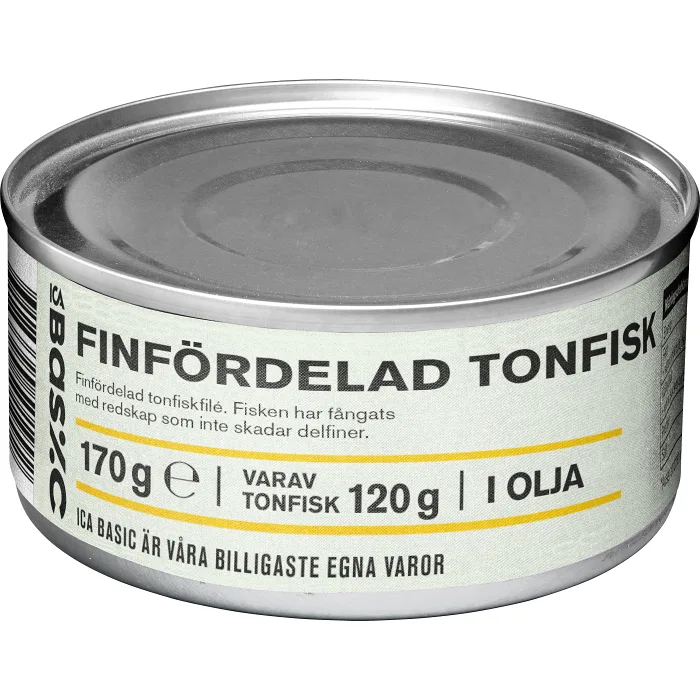 Tonfisk finfördelad i olja 170g ICA Basic