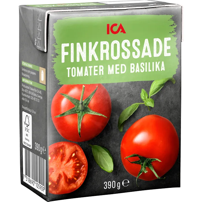 Finkrossade Tomater Basilika 390g ICA