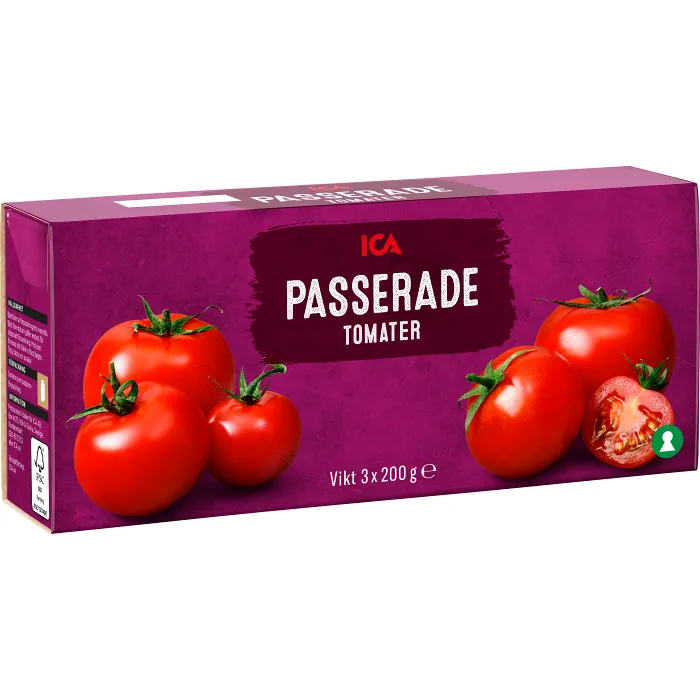 Passerade tomater 3-p 200g ICA