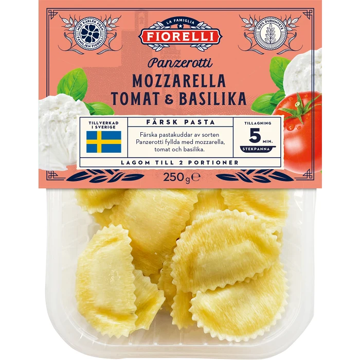 Panzerotti Tomat Basilika & Mozzarella färsk 250g Fiorelli