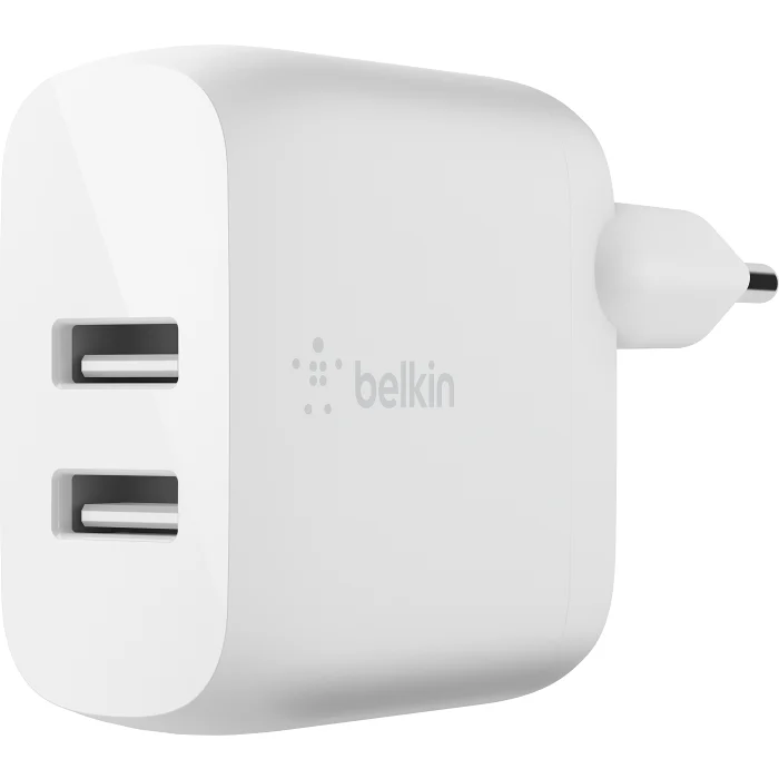 Väggladdare dubbel USB-A Belkin