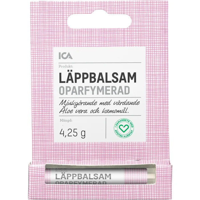 Läppbalsam Oparfymerad 1-p ICA Hjärtat