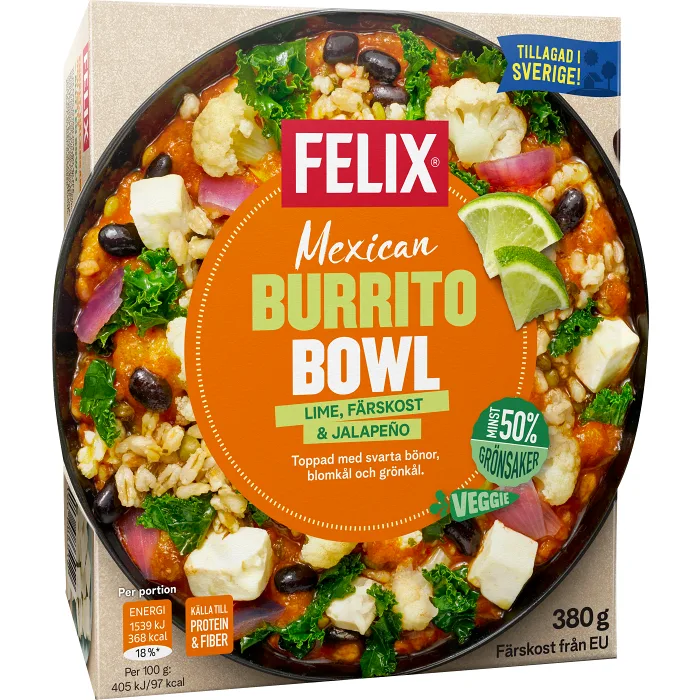 Mexican Burrito Bowl 380g Felix